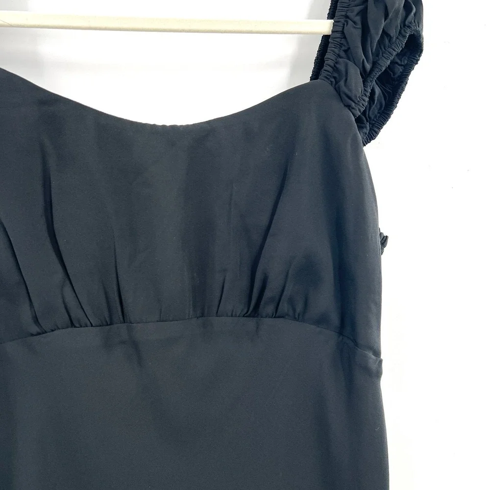 Abercrombie & Fitch retro y2k black maxi dress whimsigoth witchy empire waist XL